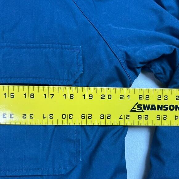 Woolrich Jacket Women Medium Blue Full Zip Pockets Chore Barn Coat Nylon 80s VTG - Picture 6 of 11